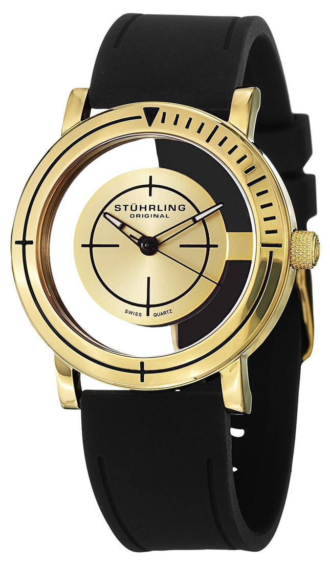 Stuhrling Original fritid Sniper gennemsigtig schweizisk Quartz 879.02 Herreur