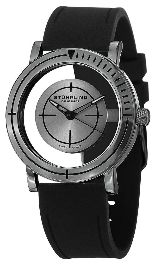 Stuhrling Original fritid Sniper gennemsigtig schweizisk Quartz 879.03 Herreur