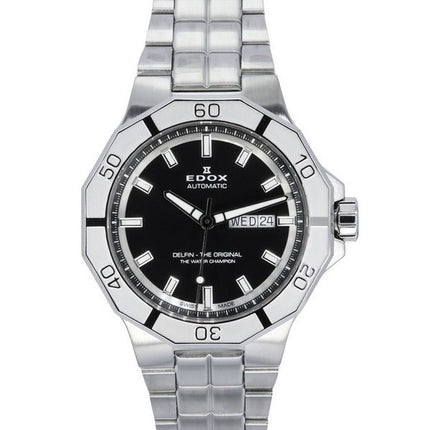 Edox Delfin The Original Day Date Black Dial Automatic Diver's 88008 3M NIN 200M herreur