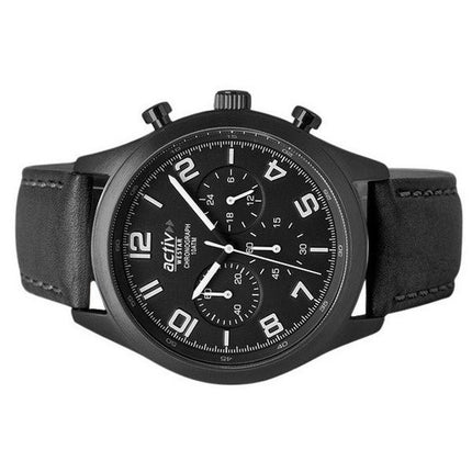 Westar Activ Chronograph Læderrem Black Dial Quartz 90261GGN103 100M herreur