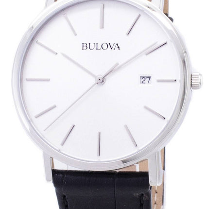 Bulova sort læder 96B104 Herre ur
