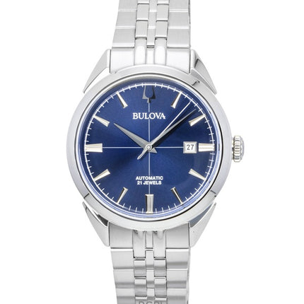Bulova Sutton rustfrit stål blå urskive automatisk 96B425 herreur