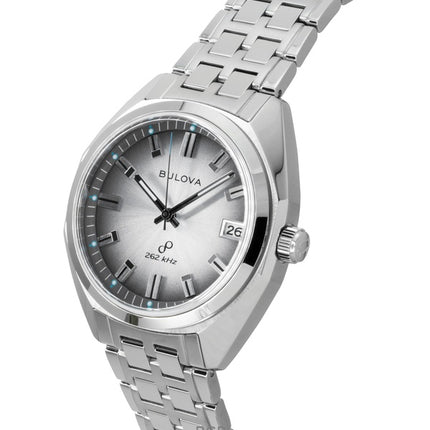 Bulova Jet Star rustfrit stål grå urskive kvarts 96B472 herreur