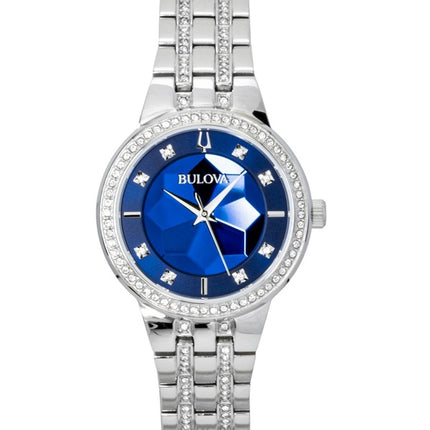 Bulova Phantom Crystal rustfrit stål blå urskive kvarts 96L276 dameur