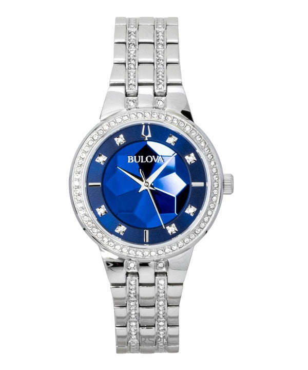 Bulova Phantom Crystal rustfrit stål blå urskive kvarts 96L276 dameur