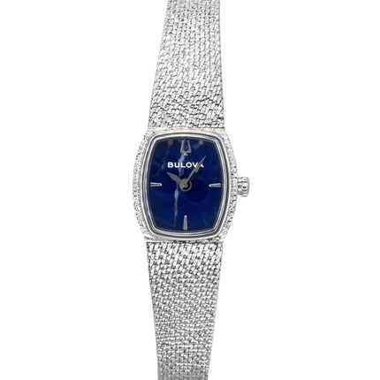 Bulova Goddess of Time rustfrit stål blå urskive kvarts 96L343 dameur
