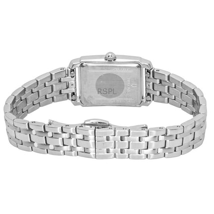 Bulova Sutton Diamond Accents rustfrit stål grå perlemor urskive kvarts 96P252 dameur