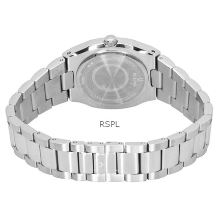 Bulova Surveyor rustfrit stål diamant accenter blå perlemor urskive kvarts 96R246 dameur