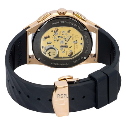 Bulova Curv Chronograph gummirem sort urskive kvarts 98A185 herreur