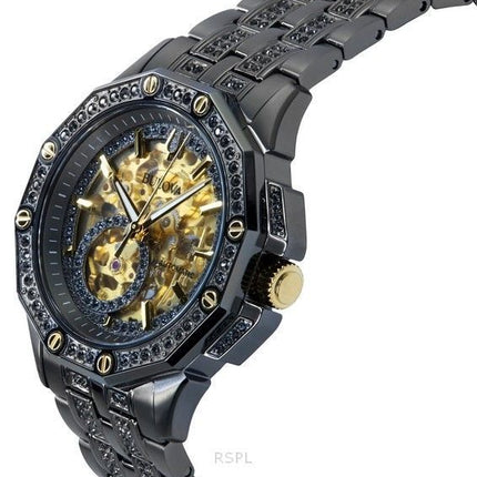 Bulova Octava Krystal Accenter Rustfrit Stål Skelet Guld Urskive Automatisk 98A293 Herreur