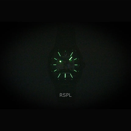 Bulova Maquina rustfrit stål grøn skelet urskive automatisk 98A321 herreur