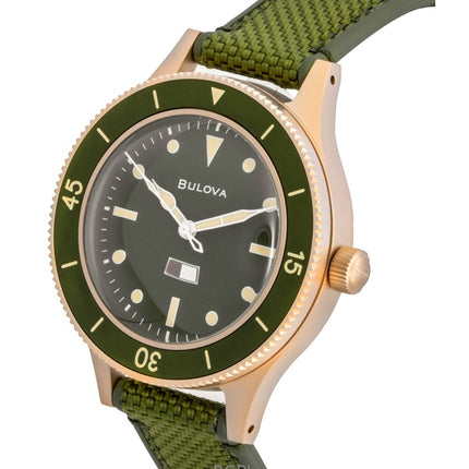 Bulova Mil Ships 150-års jubilæums specialudgave grøn urskive automatisk dykkerur 98A324 200M herreur