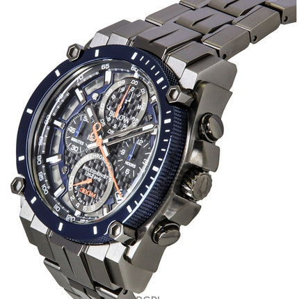 Bulova Icon Precisionist Chronograph Rustfrit Stål Grå Skive Quartz Dykkerur 98B343 300M Herreur
