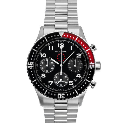 Bulova Marine Star Heritage Special Edition Chronograph Black Dial Quartz Dykkerur 98B451 200M Herreur
