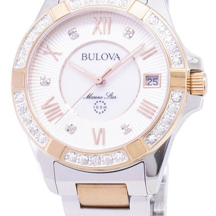 Bulova Marine stjerne 98R234 diamant Accent Quartz kvinder ur
