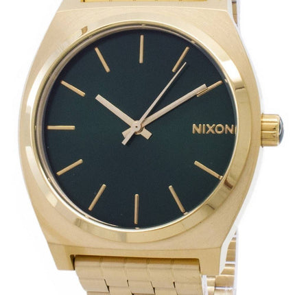 Nixon Time Teller guld Tone grønne Sunray A045-1919-00 Herreur