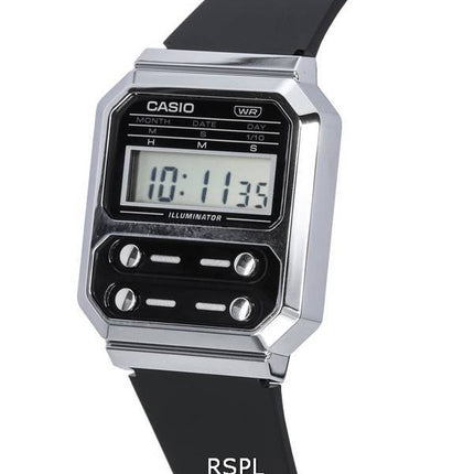 Casio Vintage Digital Black Dial Quartz A100WEF-1A A100WEF-1 unisex ur