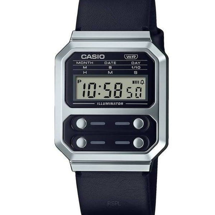 Casio Vintage Youth Digital Læder Quartz A100WEL-1A A100WEL-1 herreur