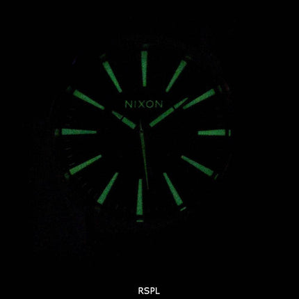 Nixon kvarts skildvagt mørkebrune læder A105-1037-00 Herreur
