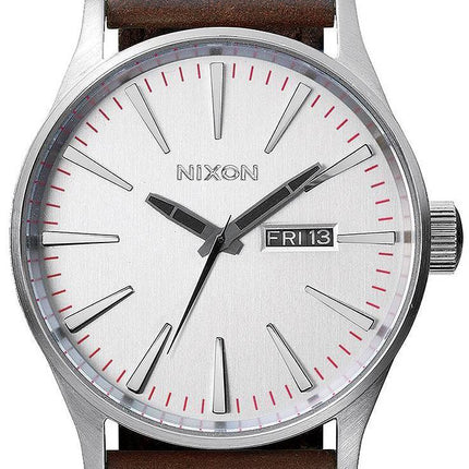 Nixon kvarts Sentry sort læder A105-1113-00 Herreur