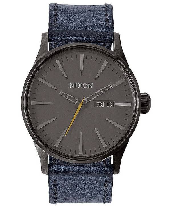 Nixon kvarts Sentry læder A105-1893-00 Herreur