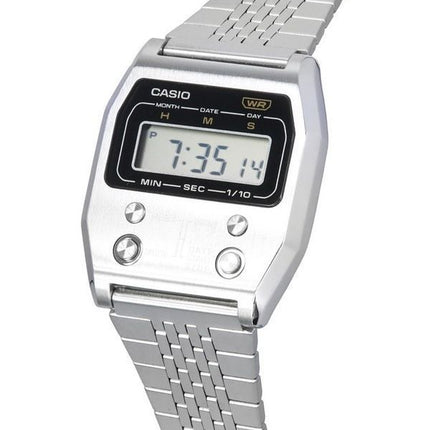 Casio Vintage Digital rustfrit stål Quartz A1100D-1 unisex ur