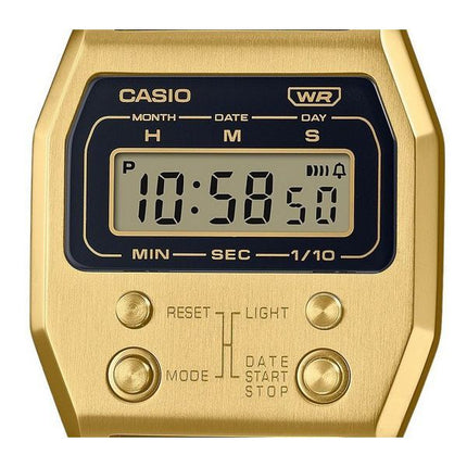 Casio Vintage digitalt guld ionbelagt rustfrit stål kvarts A1100G-5 unisex ur