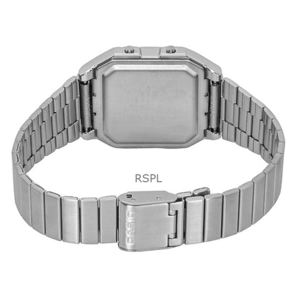 Casio Vintage digitalt rustfrit stål kvarts A130WE-7A unisex ur