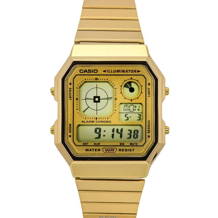 Casio Vintage digitalt rustfrit stål kvarts A130WEG-9A unisex ur