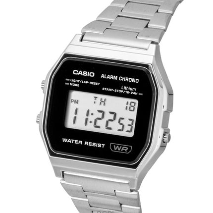 Casio Vintage Digital Rustfrit Stål Quartz A158WEA-1 Unisex