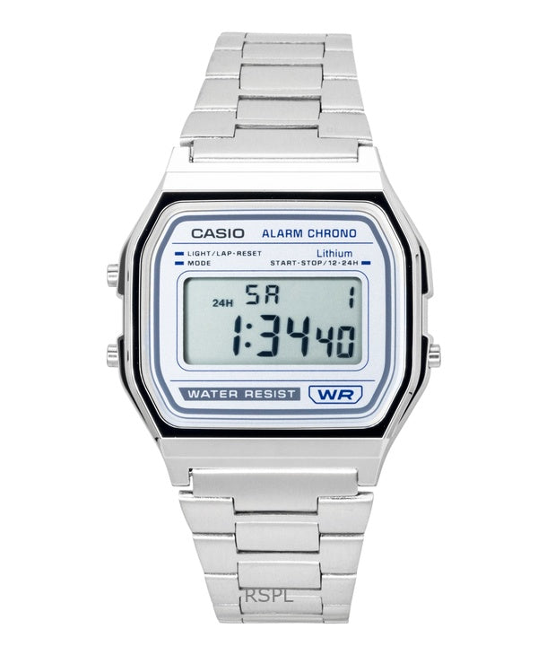 Casio Vintage Digital Rustfrit Stål Quartz A158WEA-7 Unisex Ur