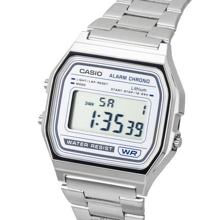 Casio Vintage Digital Rustfrit Stål Quartz A158WEA-7 Unisex Ur
