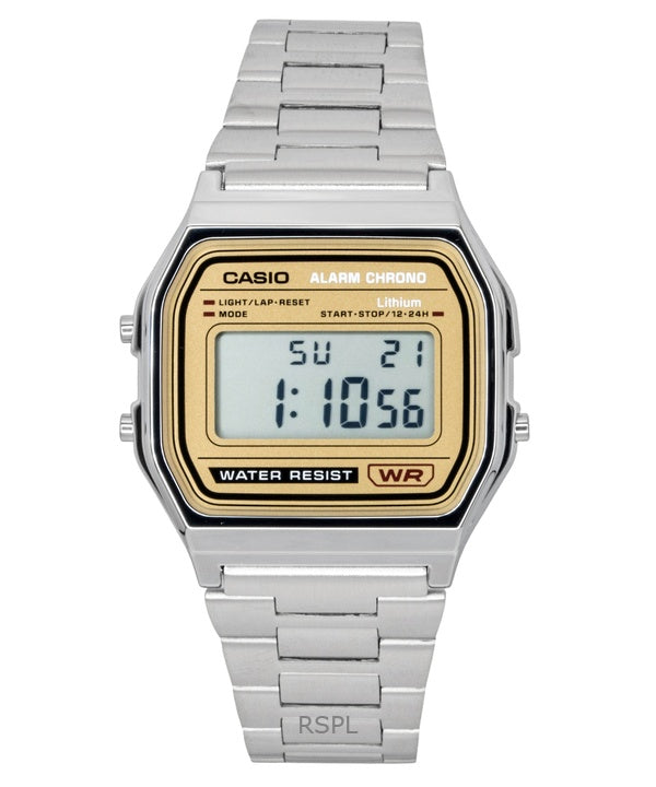 Casio Vintage Digital Rustfrit Stål Quartz A158WEA-9 Unisex Ur