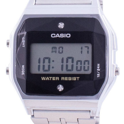 Casio Youth Vintage Diamond Accents rustfrit stål A159WAD-1 A159WAD-1 Unisex ur
