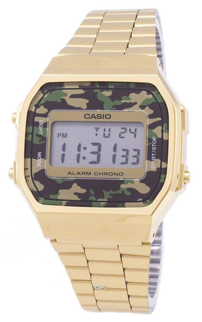 Casio Retro Digital Camouflage Alarm Chrono A168WEGC-3EF Unisex ur