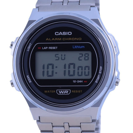 Casio A171 Vintage rustfrit stÃ¥l harpiks Digital A171WE-1A A171WE-1 Unisex ur