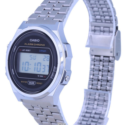 Casio A171 Vintage rustfrit stÃ¥l harpiks Digital A171WE-1A A171WE-1 Unisex ur