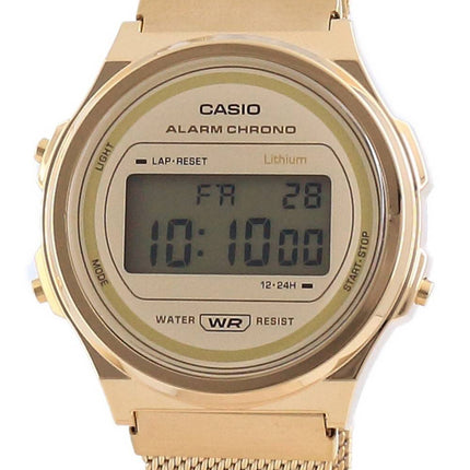 Casio Youth Vintage guldfarvet rustfrit stÃ¥l Digital A171WEMG-9A Unisex ur