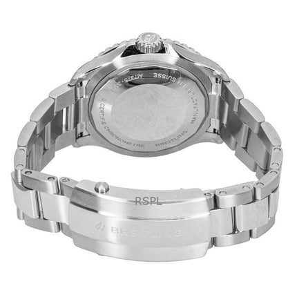 Breitling Superocean rustfrit stål sort urskive automatisk dykkerur A17375211B1A1 300M herreur