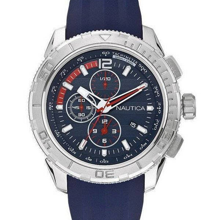 Nautica NST 101 Chronograph blå urskive silikone A18724G Herreur