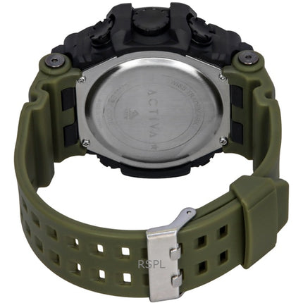 Invicta Activa Digital Army Green Polyurethanrem Sort Skive Quartz ACW1968-002 Herreur
