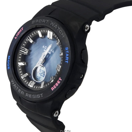 Invicta Activa analog digital termoplastisk polyuretanrem blå perlemor urskive kvarts ACW2125-001 unisex ur