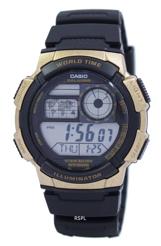 Casio Illuminator verden tid Alarm AE-1000W-1A3V AE1000W-1A3V Herreur