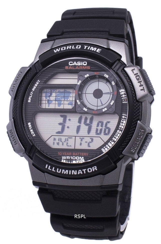 Casio ungdom serie digitale verden tid AE-1000W-1BVDF AE-1000W-1BV Herreur