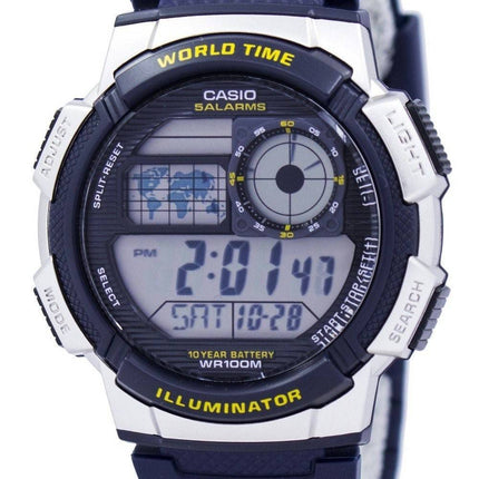 Casio Illuminator verden tid Alarm AE-1000W-2AV Herreur