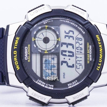 Casio Illuminator verden tid Alarm AE-1000W-2AV Herreur