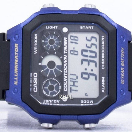 Casio ungdom serie Illuminator Chronograph Alarm AE-1300WH-2AV Herreur