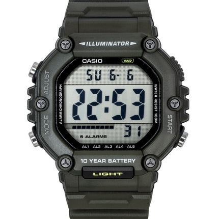 Casio Digital ekstra lang harpiksrem Quartz AE-1600HX-3AV 100M Unisex Ur