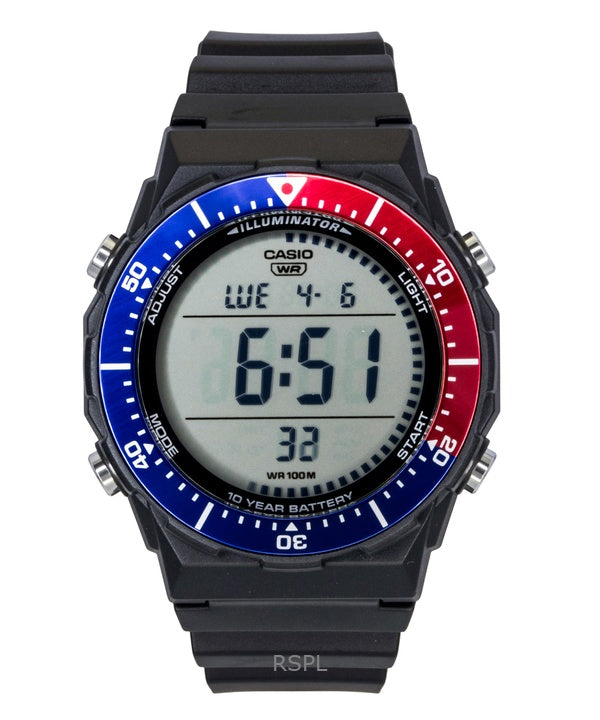 Casio multifunktionel digital harpiksrem Pepsi-kant kvarts AE-1700H-1A2V 100M herreur