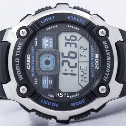 Casio ungdom Illuminator verden tid Alarm AE-2000W-1AV AE2000W-1AV Herreur